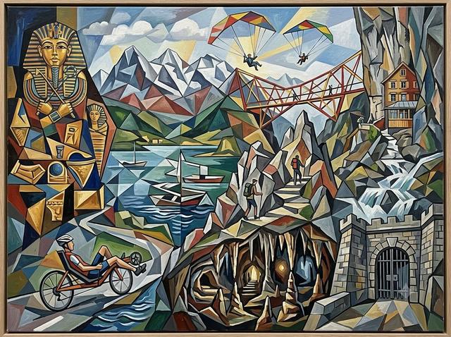 Schweiz 2025 im Stil von Picasso